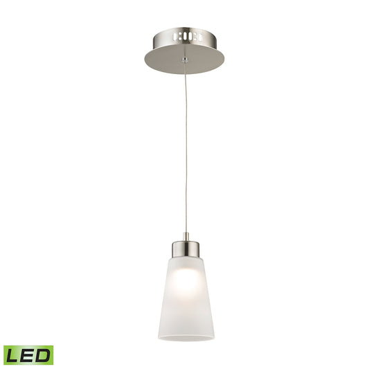 Coppa Single Led Pendant Complete with White Glass Shade and Holder ELK Lighting LCA501-10-16M | Pendant Lamps | Modishstore