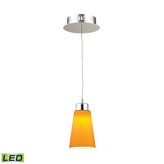 Coppa Single Led Pendant Complete with Yellow Glass Shade and Holder ELK Lighting LCA501-8-15 | Pendant Lamps | Modishstore