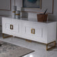 Modrest Leah - Contemporary White High Gloss & Champagne Gold Buffet | Modishstore | Sideboards