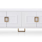 Modrest Leah - Contemporary White High Gloss & Champagne Gold Buffet-2