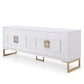 Modrest Leah - Contemporary White High Gloss & Champagne Gold Buffet-3