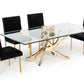 Modrest Legend Modern Glass & Gold Dining Table-4