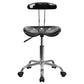 Vibrant Black And Chrome Swivel Task Office Chair With Tractor Seat By Flash Furniture | Office Chairs | Modishstore - 4