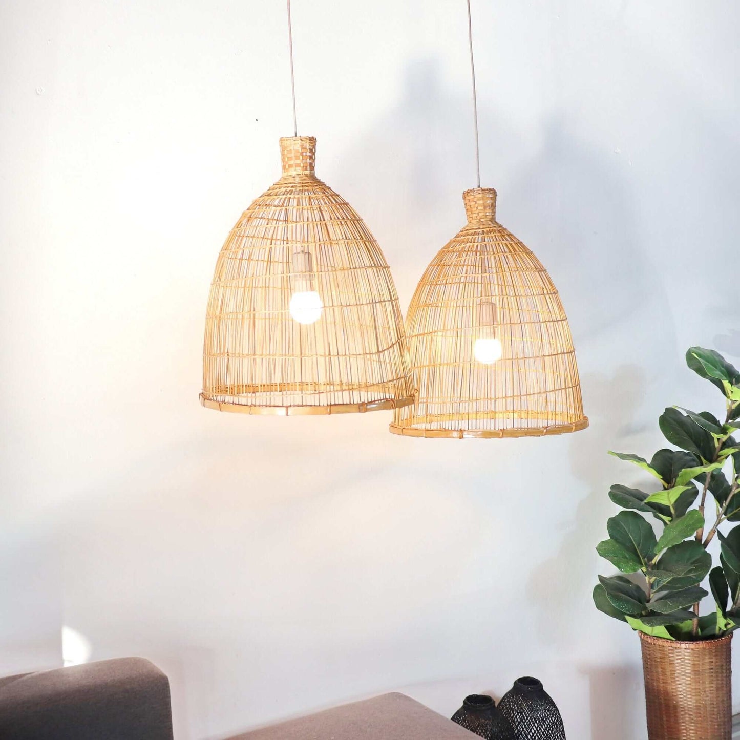 Darin - Bamboo Pendant Light (48-54Cm) By Thaihome | Pendant Lamps | Modishstore - 4