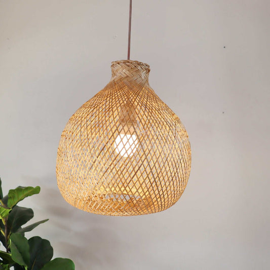 Kun Ya Na - Bamboo Pendant Light (33 Cm) By Thaihome | Pendant Lamps | Modishstore