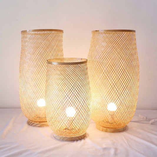 Luck - Freestanding Bamboo Boho Floor Lamp By Thaihome | Floor Lamps | Modishstore