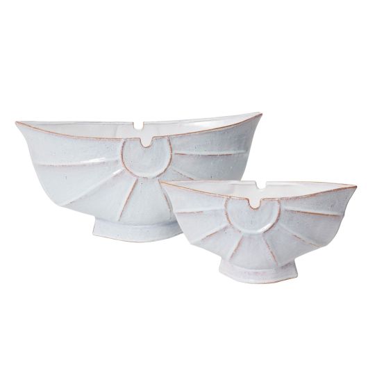 Limassol Boat Shaped White Glazed Ceramic Planter/ bowl By Accent Decor | Decorative Bowls | Modishstore - 4