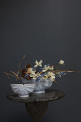 Limassol Boat Shaped White Glazed Ceramic Planter/ bowl By Accent Decor