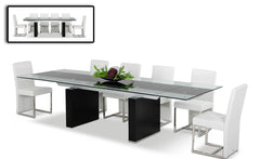Modrest Lisbon - Extendable Glass Dining Table