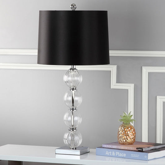 Safavieh Amanda 31-Inch H Black Crystal Glass Globe Lamp Set Of 2 - Black | Table Lamps | Modishstore