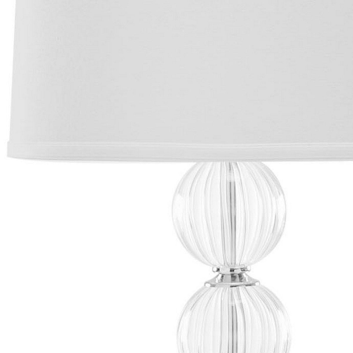 Safavieh Amanda 31-Inch H White Crystal Glass Globe Lamp Set Of 2 - White | Table Lamps | Modishstore - 3