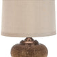 Safavieh Alexis 19-Inch H Gold Bead Lamp Set Of 2 - Copper | Table Lamps | Modishstore - 3