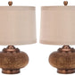 Safavieh Alexis 19-Inch H Gold Bead Lamp Set Of 2 - Copper | Table Lamps | Modishstore - 2