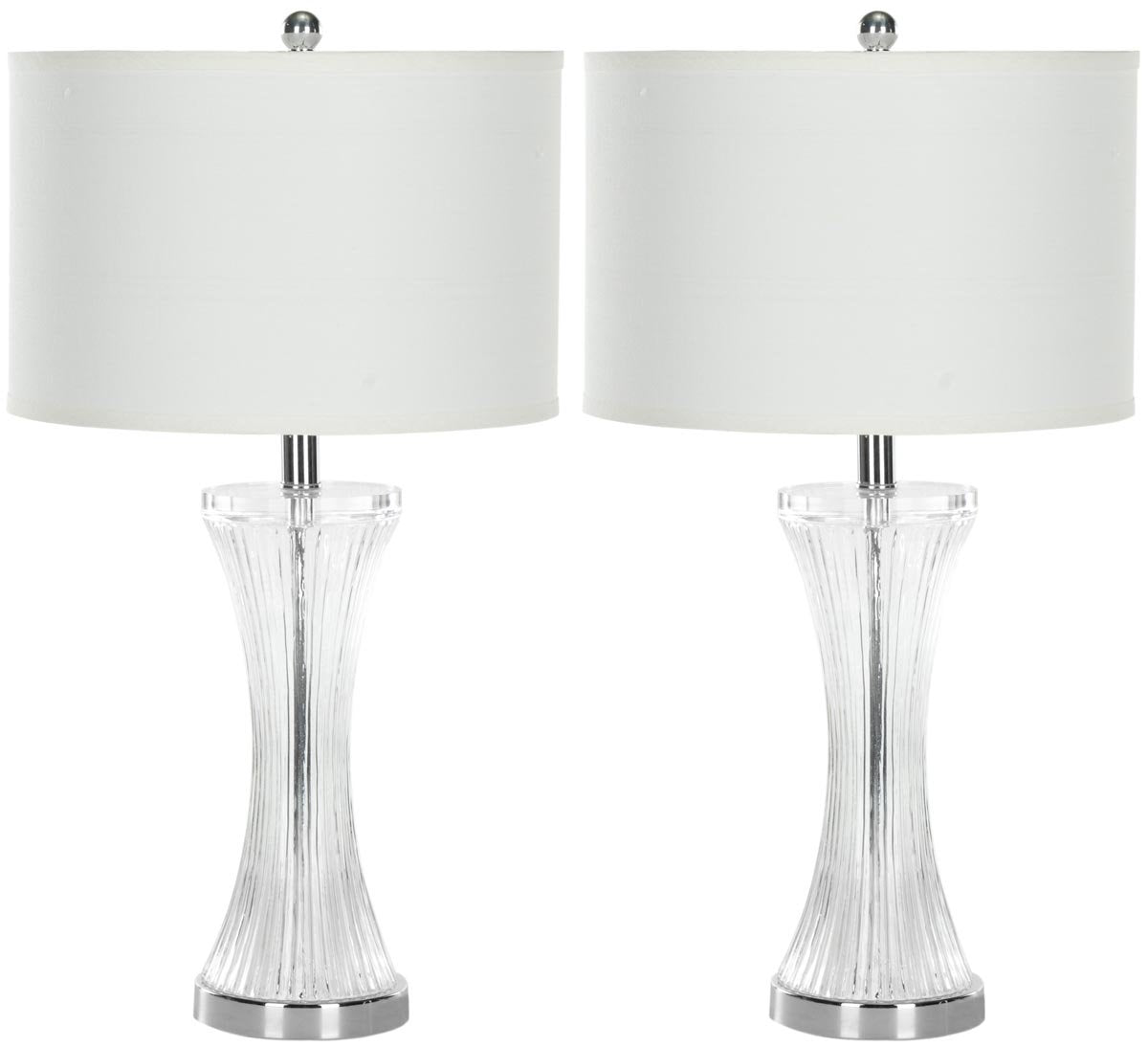 Safavieh Zelda 25-Inch H Glass Table Lamp Set Of 2 - Clear | Table Lamps | Modishstore - 2