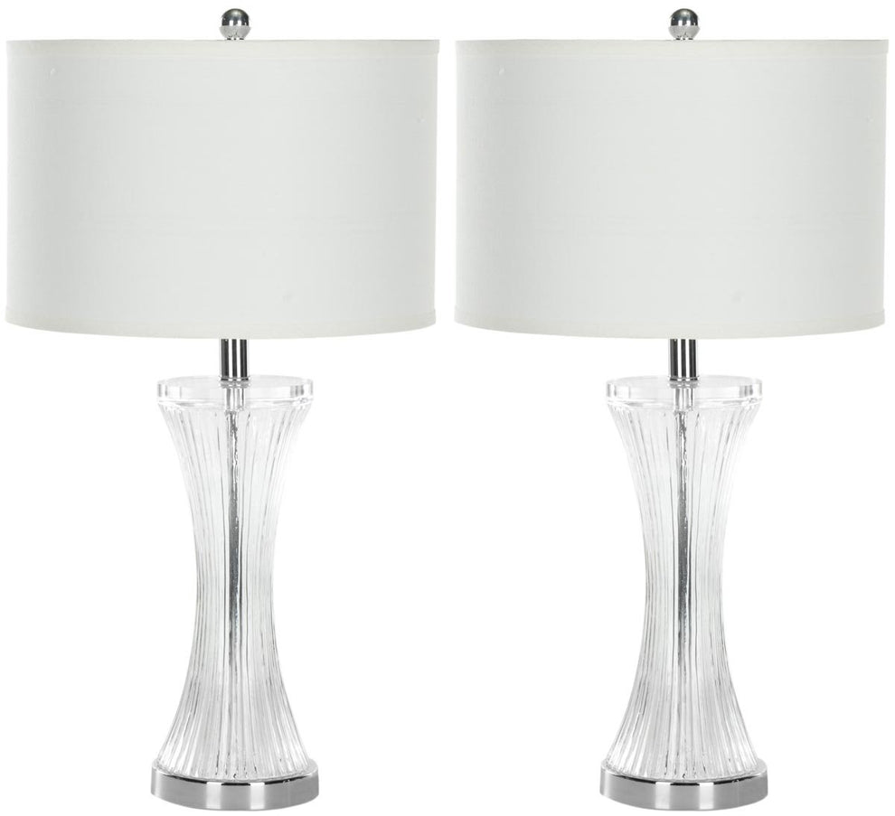 Safavieh Zelda 25-Inch H Glass Table Lamp Set Of 2 - Clear | Table Lamps | Modishstore - 2