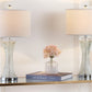Safavieh Zelda 25-Inch H Glass Table Lamp Set Of 2 - Clear | Table Lamps | Modishstore