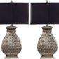 Safavieh Malaga 29-Inch H Silver Table Lamp Set Of 2 - Antique Silver | Table Lamps | Modishstore - 2