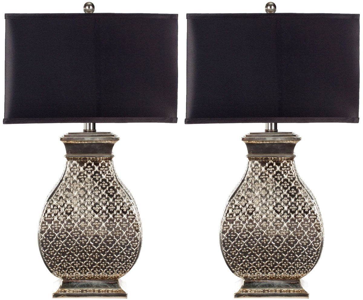 Safavieh Malaga 29-Inch H Silver Table Lamp Set Of 2 - Antique Silver | Table Lamps | Modishstore - 2