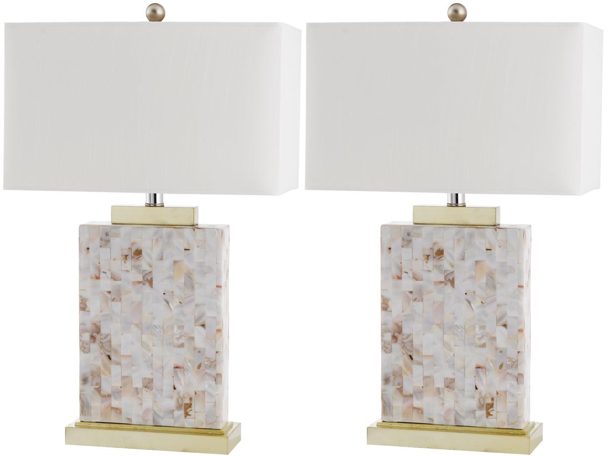 Safavieh Tory 24.5-Inch H Shell Table Lamp Set Of 2 - Cream | Table Lamps | Modishstore - 2