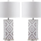 Safavieh Diamonds 27-Inch H Table Lamp Set Of 2 - Grey | Table Lamps | Modishstore - 2
