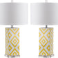 Safavieh Diamonds 27-Inch H Table Lamp Set Of 2 - Yellow | Table Lamps | Modishstore - 2