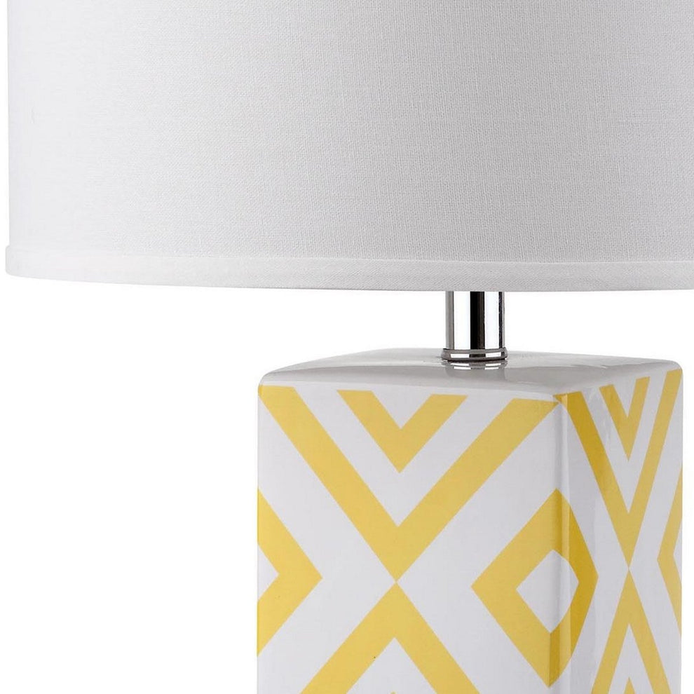 Safavieh Diamonds 27-Inch H Table Lamp Set Of 2 - Yellow | Table Lamps | Modishstore - 3
