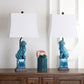 Safavieh Foo 28.5-Inch H Dog Table Lamp Set Of 2 - Blue | Table Lamps | Modishstore