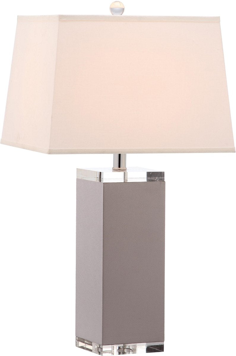 Safavieh Deco 27-Inch H Leather Table Lamp Set Of 2 - Grey | Table Lamps | Modishstore - 3