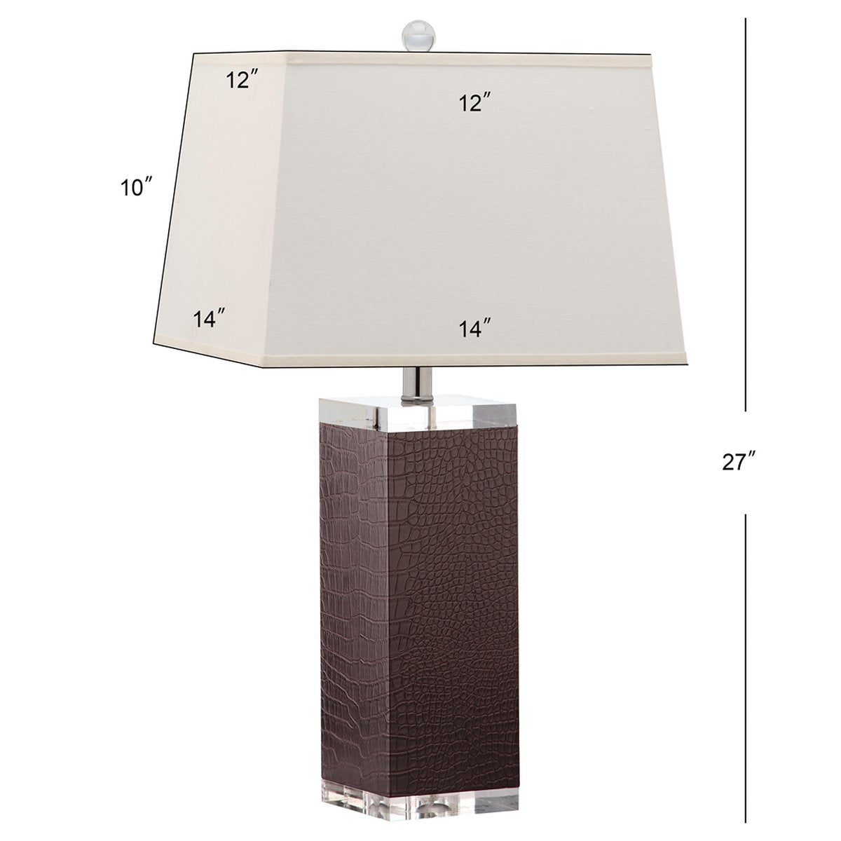 Safavieh Deco 27-Inch H Leather Table Lamp Set Of 2 - Brown | Table Lamps | Modishstore - 2