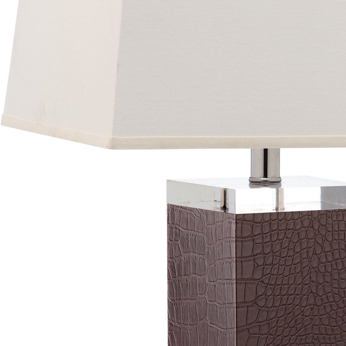 Safavieh Deco 27-Inch H Leather Table Lamp Set Of 2 - Brown | Table Lamps | Modishstore - 3