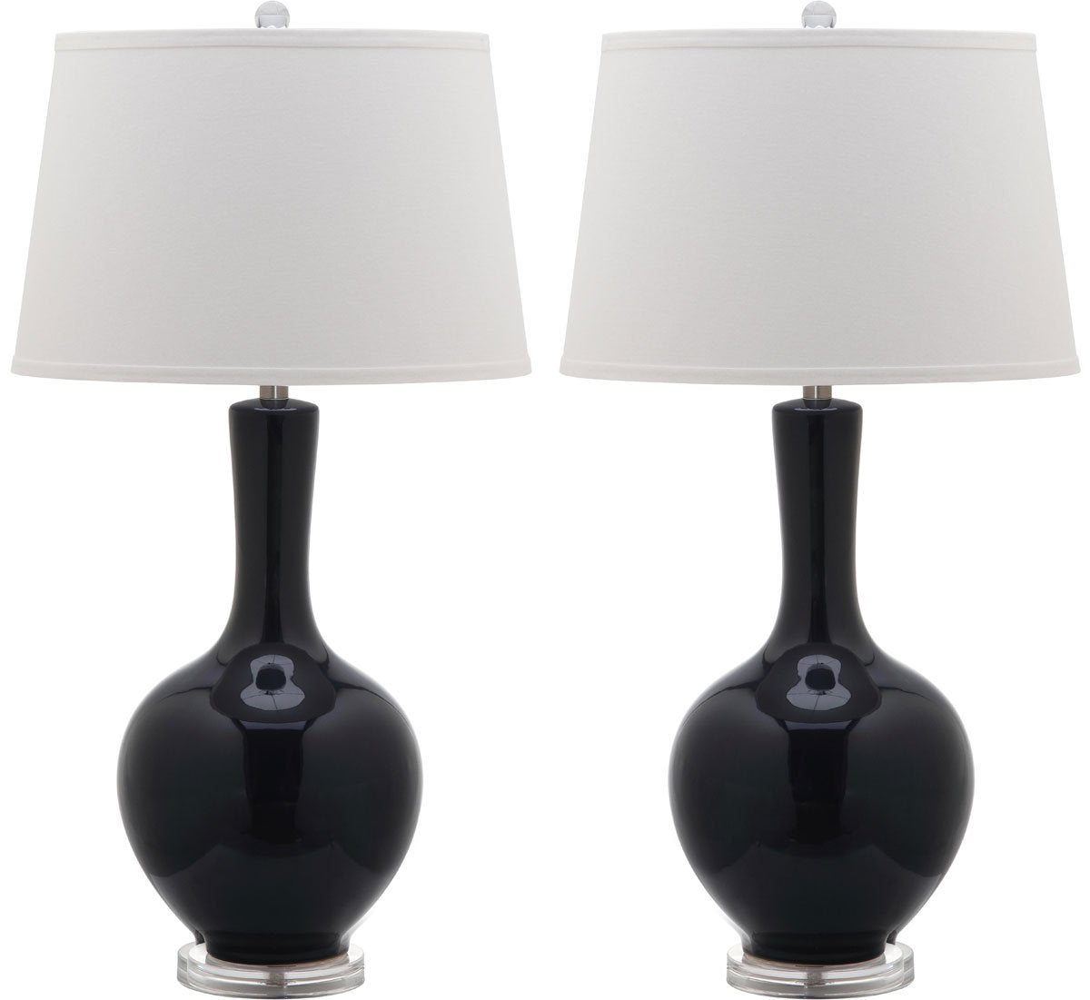 Safavieh Blanche 32-Inch H Gourd Lamp Set Of 2 - Navy | Table Lamps | Modishstore - 2