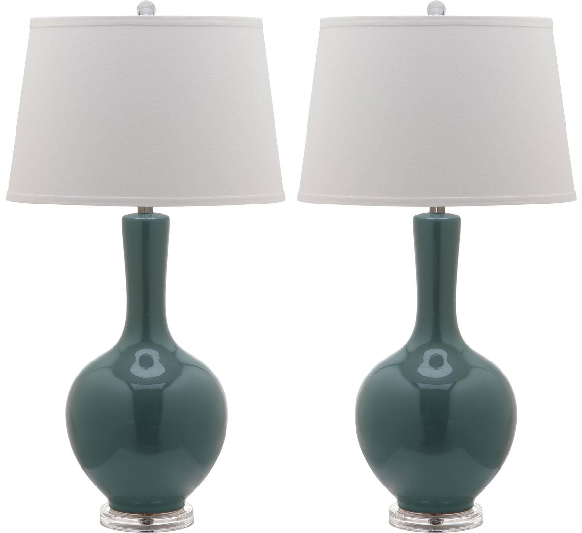 Safavieh Blanche 32-Inch H Gourd Lamp Set Of 2 - Teal | Table Lamps | Modishstore - 2