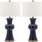 Safavieh Lola 30-Inch H Column Lamp Set Of 2 - Navy | Table Lamps | Modishstore - 2