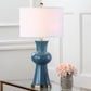 Safavieh Lola 30-Inch H Column Lamp Set Of 2 - Blue | Table Lamps | Modishstore