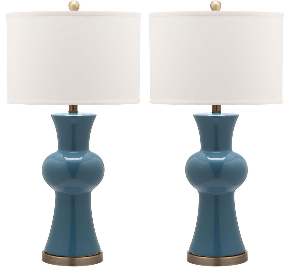 Safavieh Lola 30-Inch H Column Lamp Set Of 2 - Blue | Table Lamps | Modishstore - 2