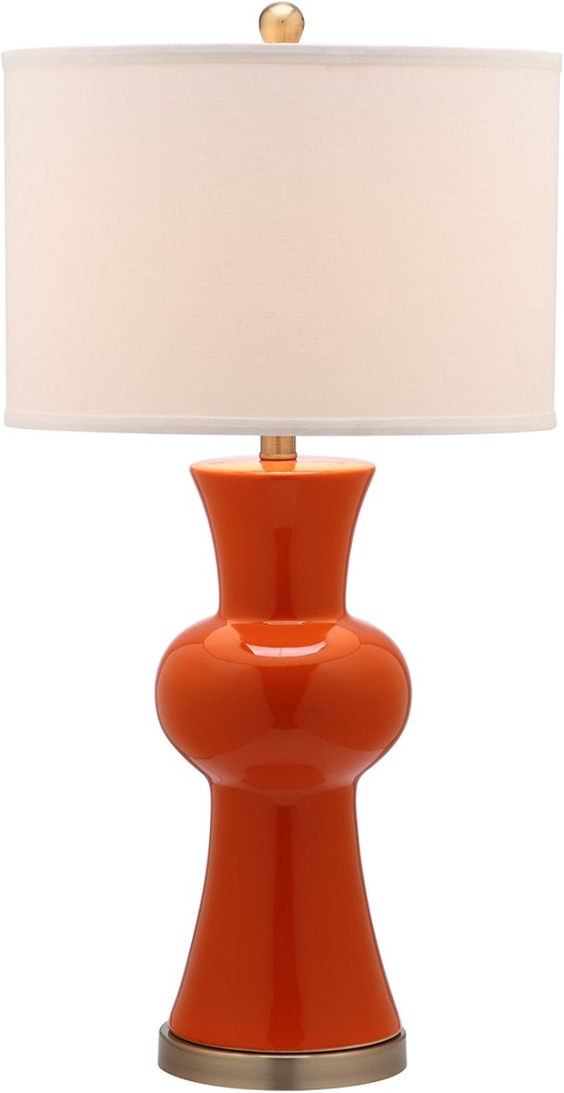 Safavieh Lola 30-Inch H Column Lamp Set Of 2 - Orange | Table Lamps | Modishstore - 3