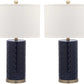 Safavieh Roxanne 26-Inch H Table Lamp Set Of 2 - Navy | Table Lamps | Modishstore