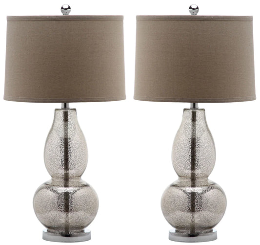Safavieh Mercurio 28.5-Inch H Double Gourd Lamp Set Of 2 - Ivory | Table Lamps | Modishstore