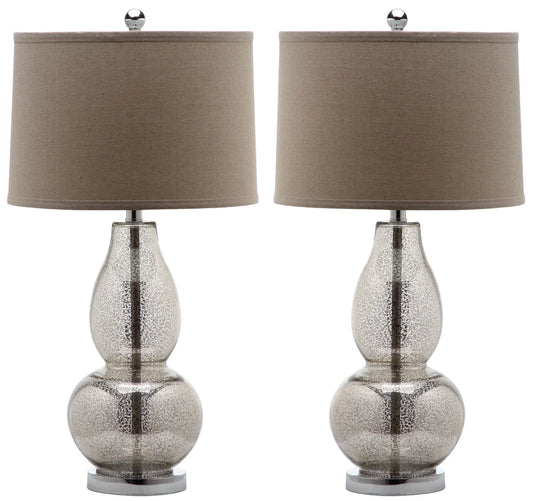 Safavieh Mercurio 28.5-Inch H Double Gourd Lamp Set Of 2 - Ivory | Table Lamps | Modishstore