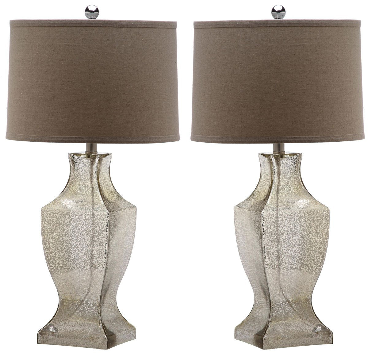 Safavieh Glass 29-Inch H Bottom Lamp Set Of 2 - Ivory | Table Lamps | Modishstore - 2
