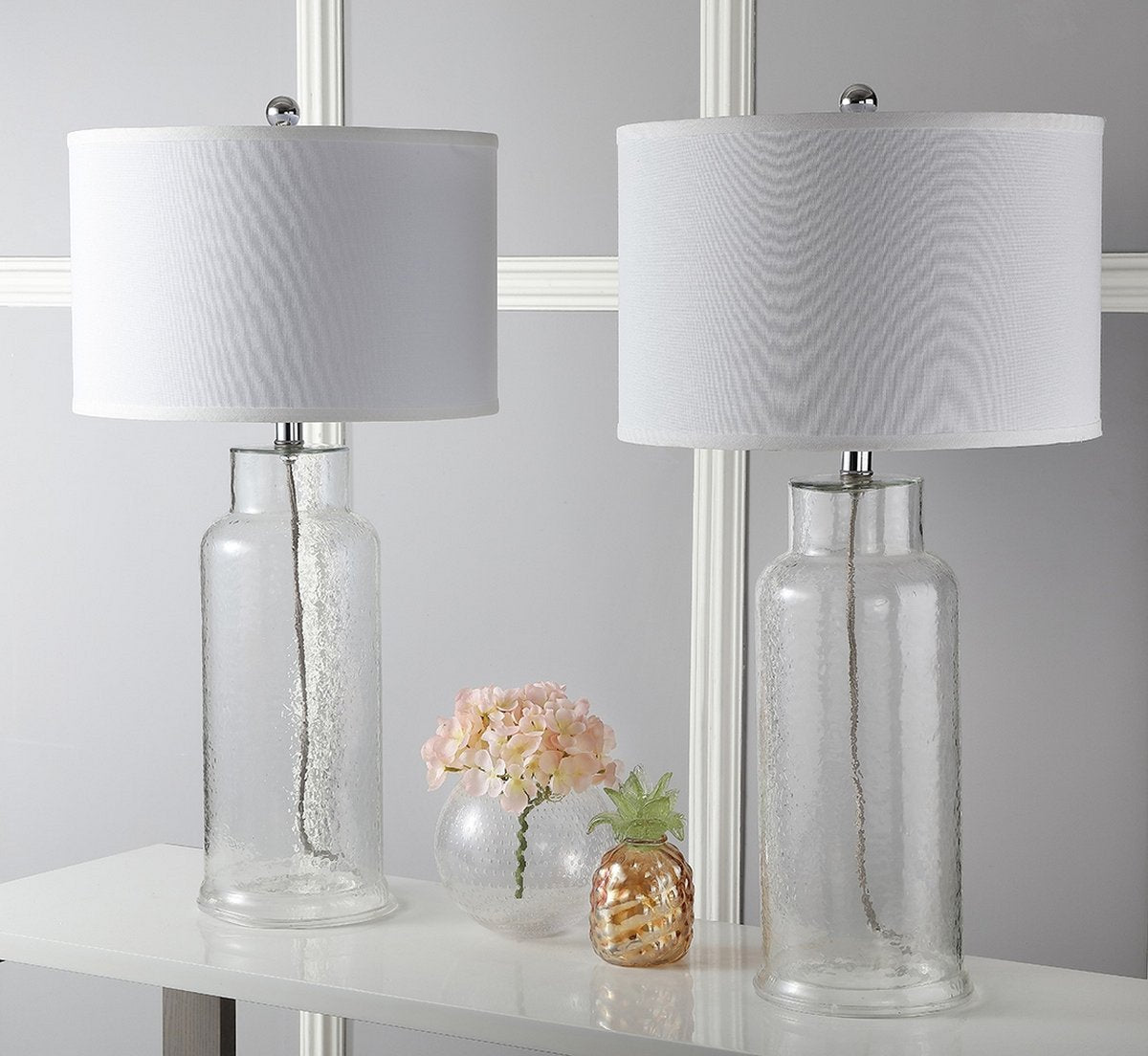 Safavieh Bottle 29-Inch H Glass Table Lamp Set Of 2 - Clear | Table Lamps | Modishstore