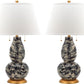 Safavieh Color Swirls 28-Inch H Glass Table Lamp Set Of 2 - Black | Table Lamps | Modishstore - 2