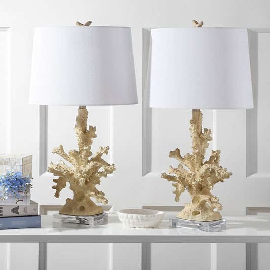Safavieh Coral Branch 28.5-Inch H Table Lamp Set Of 2 - Cream | Table Lamps | Modishstore