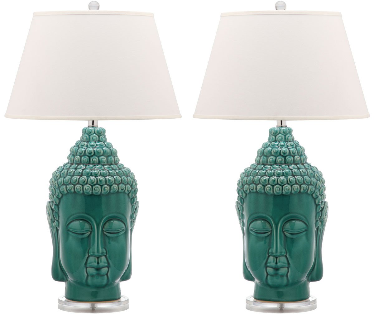 Safavieh Serenity 31-Inch H Buddha Table Lamp Set Of 2 - Blue | Table Lamps | Modishstore - 2