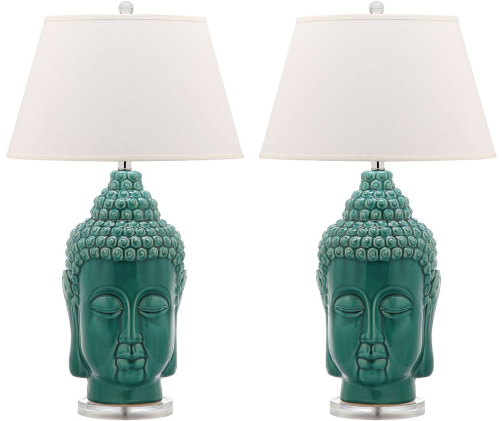 Safavieh Serenity 31-Inch H Buddha Table Lamp Set Of 2 - Blue | Table Lamps | Modishstore - 2