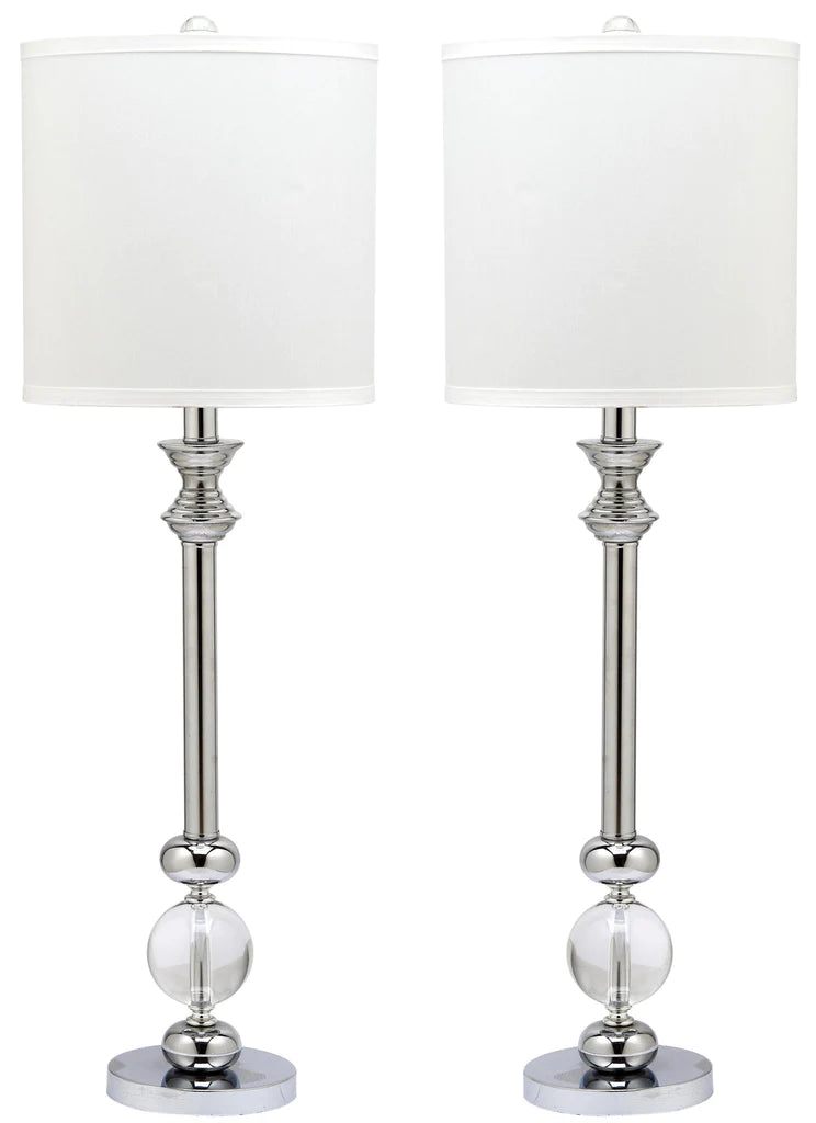 Safavieh Erica 31-Inch H Crystal Candlestick Lamp Set Of 2 - Clear | Table Lamps | Modishstore - 4