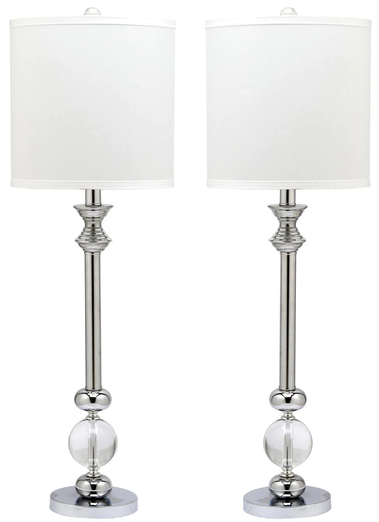 Safavieh Erica 31-Inch H Crystal Candlestick Lamp Set Of 2 - Clear | Table Lamps | Modishstore - 4