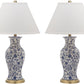 Safavieh Beijing 29-Inch H Floral Urn Lamp Set Of 2 - Blue | Table Lamps | Modishstore - 2