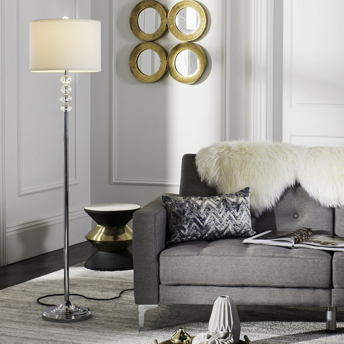 Safavieh Vendome 60-Inch H Floor Lamp - Clear | Floor Lamps | Modishstore
