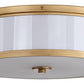 Safavieh Avery 2 Light Antique Gold 17-Inch Dia Drum Flush Mount - Antique Gold | Ceiling Lamps | Modishstore - 3